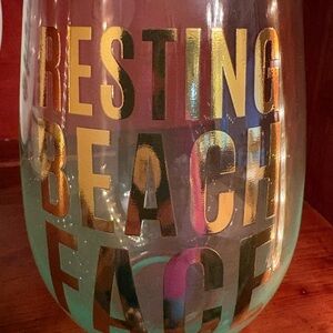 Gold Lettered Large Wine Glass